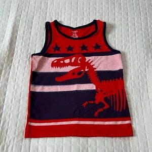 Boys Dino Red/White/Blue Tank Size 6